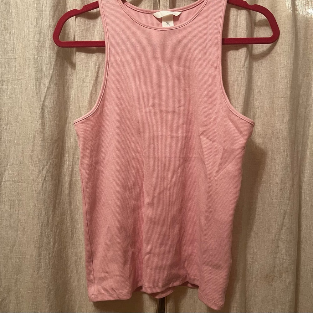 NWT H&M Ribbed Pink Tank Top - Picture 1 of 1